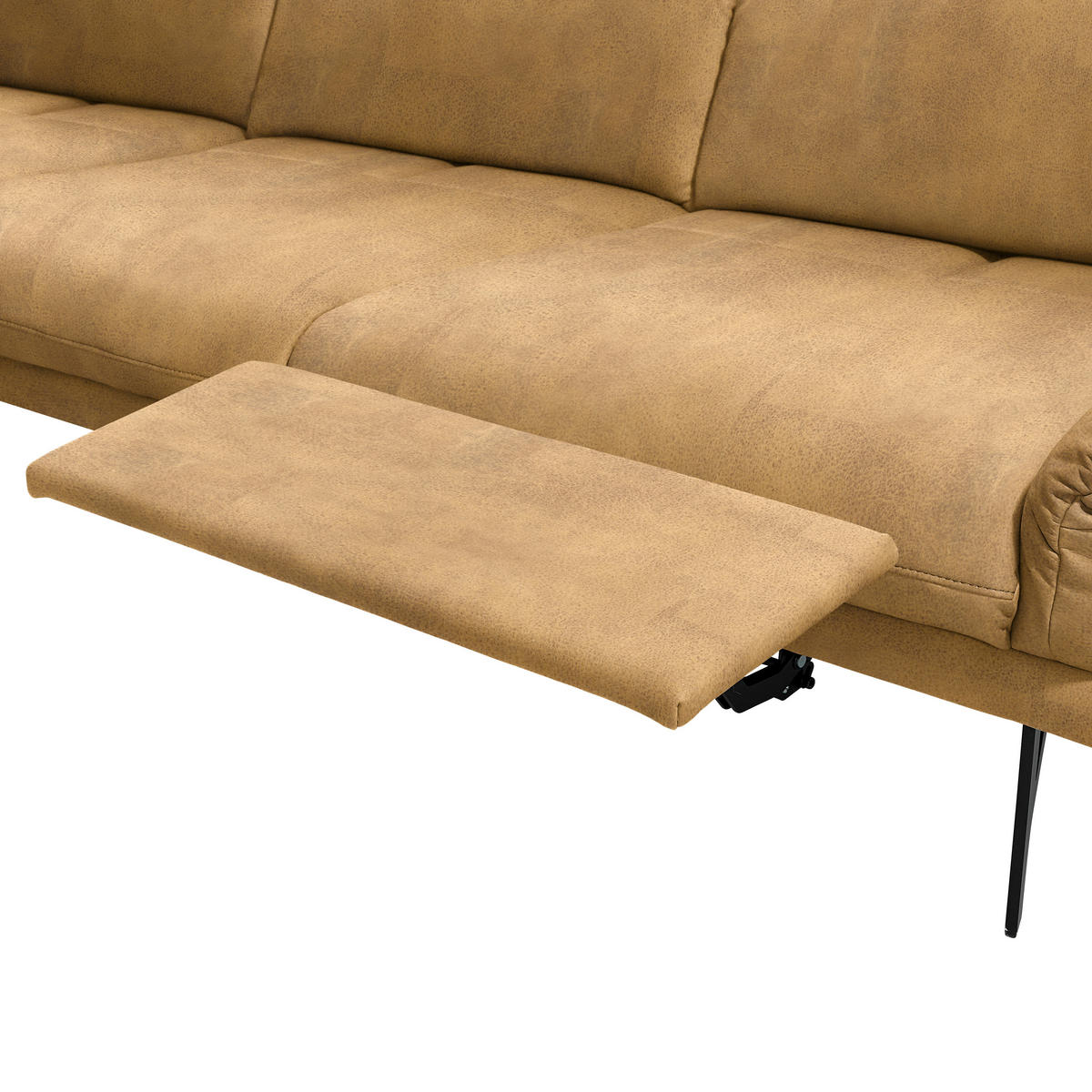 ECKSOFA in Echtleder Currygelb  173/308 cm  - Currygelb/Anthrazit, Design, Leder/Metall (173/308cm) - Joop!