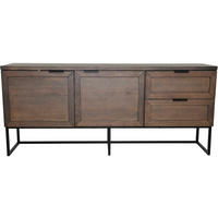 SIDEBOARD 175/76/41 cm  - brun/svart, Design, metall/trä (175/76/41cm) - Best Price