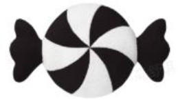 OKRASNA BLAZINA      30/50 cm         - črna/bela, Konvencionalno, tekstil (30/50cm) - X-Mas