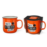 BECHER    - Orange, Basics, Keramik (12,5/9,4/9,2cm)