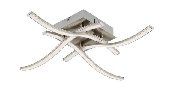 LED-DECKENLEUCHTE 47,5/47,5/9,5 cm - Nickelfarben, KONVENTIONELL, Kunststoff/Metall (47,5/47,5/9,5cm) - Novel