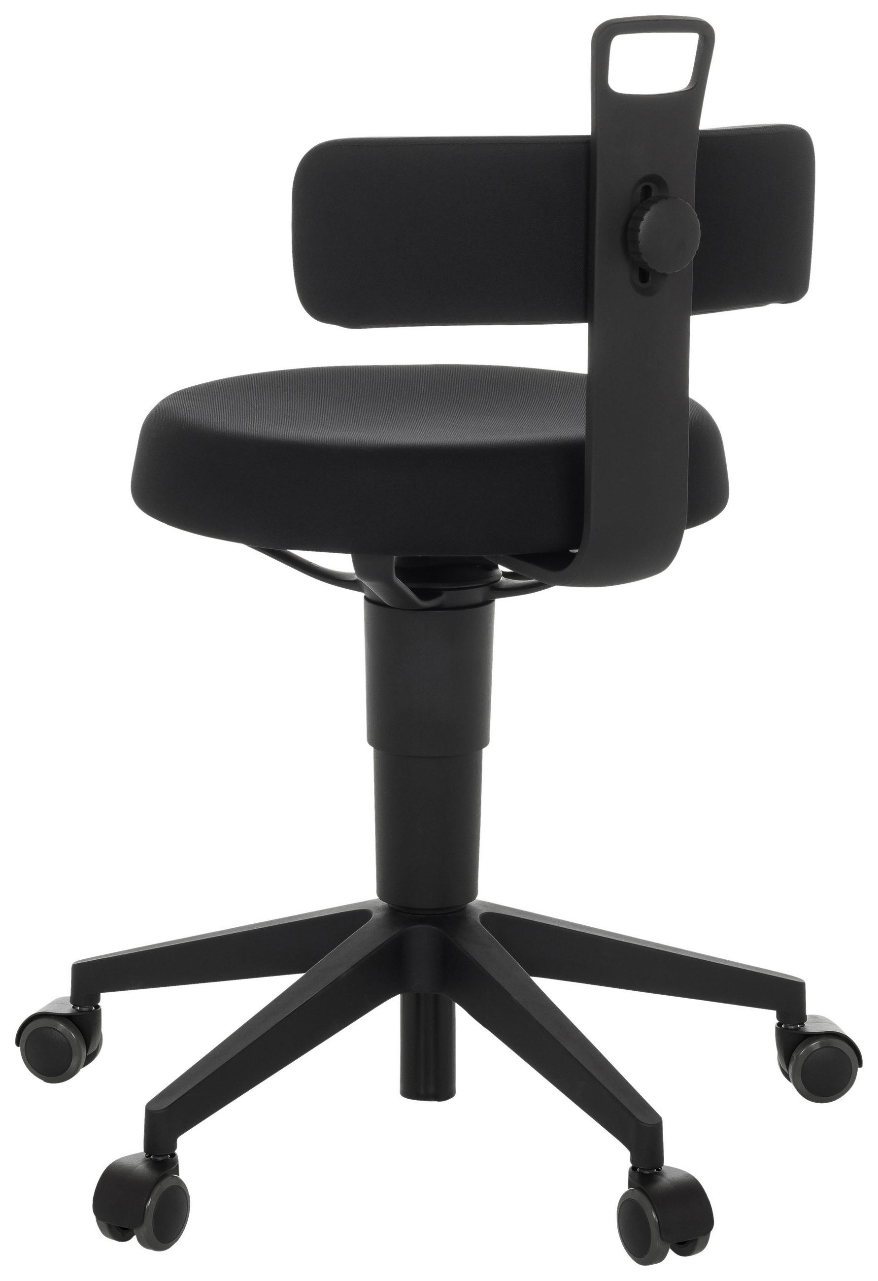 BÜROHOCKER 40/74-86/46 cm  - Schwarz, Basics, Kunststoff/Textil (40/74-86/46cm) - MID.YOU