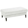 HOCKER in Textil Creme  - Creme/Schwarz, Modern, Textil/Metall (130/45/67cm) - Beldomo Style