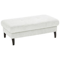 HOCKER in Textil Creme  - Creme/Schwarz, Modern, Textil/Metall (130/45/67cm) - Beldomo Style
