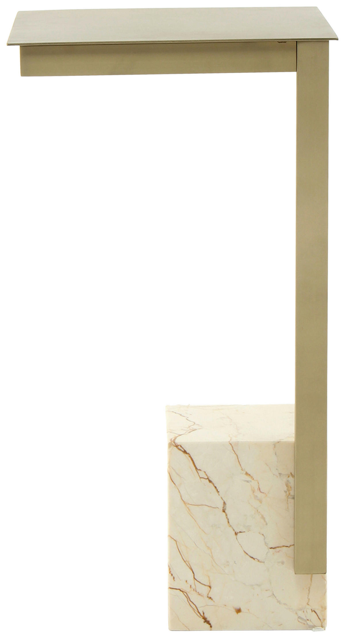 ODKLÁDACÍ STOLEK,  - Design, kámen/sklo (30/30/56cm) - MID.YOU