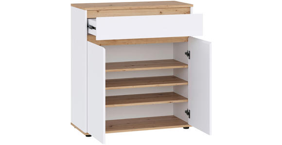 GARDEROBE  in 263,5/193/41,4 cm  - Weiß/Eiche Artisan, MODERN, Holzwerkstoff (263,5/193/41,4cm) - Carryhome