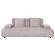 SCHLAFSOFA Chenille Rosa  - Schwarz/Rosa, KONVENTIONELL, Kunststoff/Textil (235-255/80/116-138cm) - Carryhome