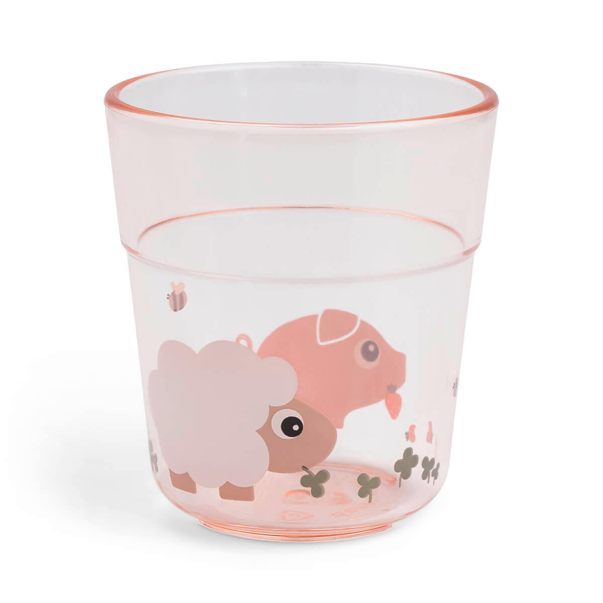 KINDERGLAS 180 ml  - Hellrosa/Transparent, Basics, Kunststoff (7,3/7,3/8cm)