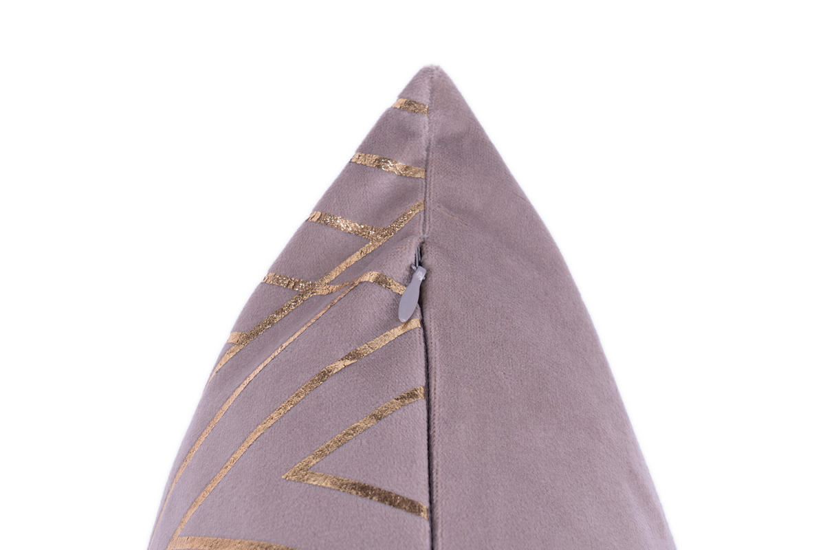SADA DEKORAČNÝCH VANKÚŠOV 30x45/50x45 cm - sivohnedá/zlatá, Konventionell, textil (30x45/50x45cm)
