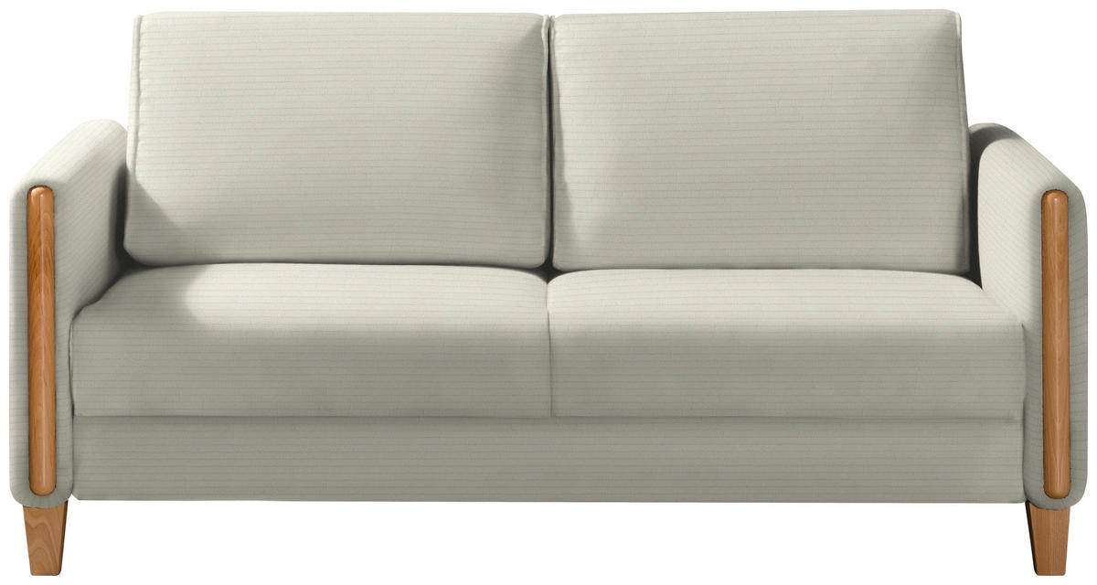 SCHLAFSOFA in Holz, Textil Creme, Buchefarben  - Buchefarben/Creme, Design, Holz/Textil (174/88/104cm) - Niels Andersson