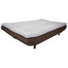 SCHLAFSOFA Mikrofaser, gesteppt Braun, Taupe  - Taupe/Schwarz, MODERN, Holz/Textil (194/90/100cm) - P & B