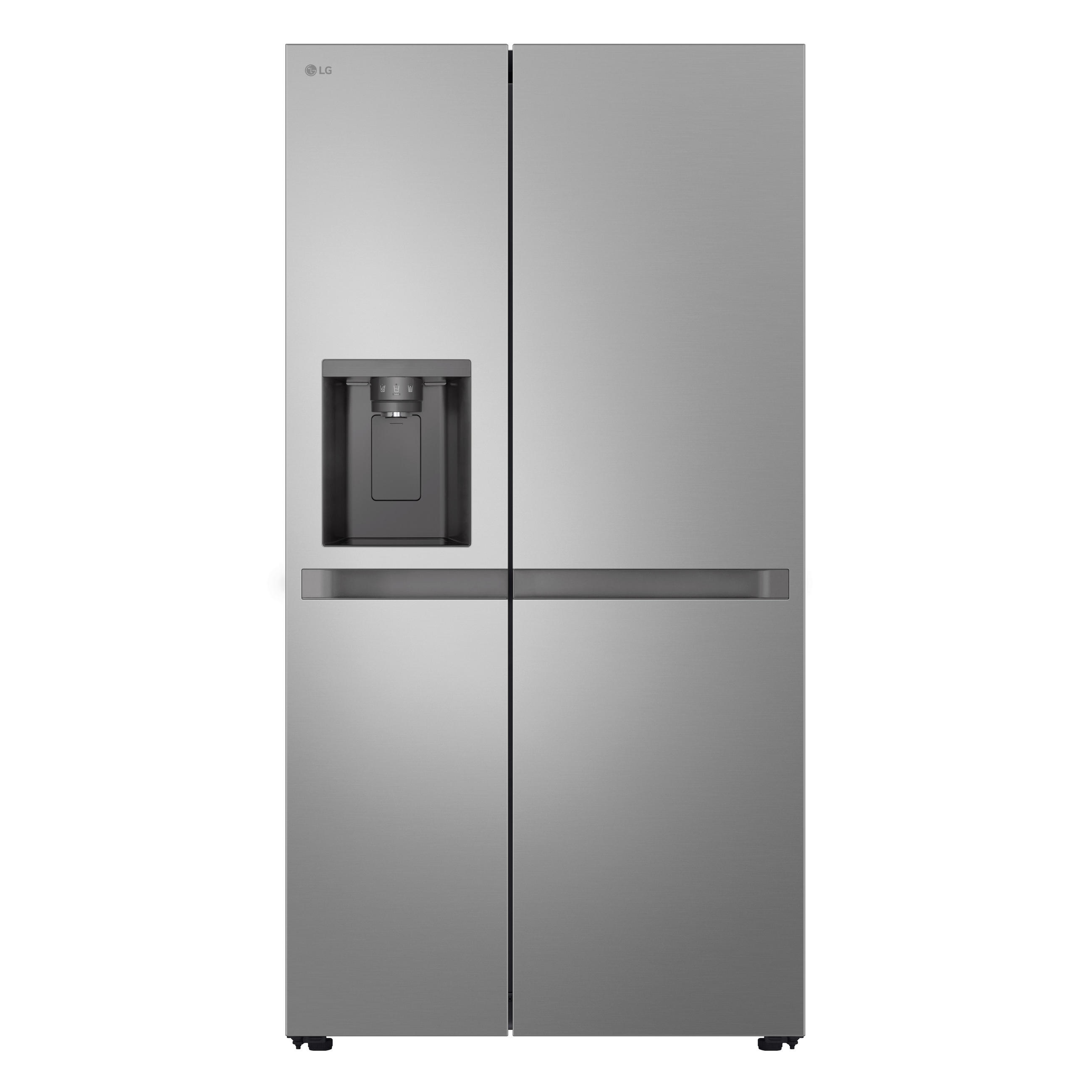 SIDE-BY-SIDE 91,3/179/73,5 cm  - Silberfarben, Basics, Glas/Kunststoff (91,3/179/73,5cm) - LG