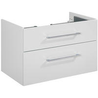 WASCHTISCHUNTERSCHRANK  - Chromfarben/Weiß Hochglanz, KONVENTIONELL, Holzwerkstoff/Metall (80/48,8/50,9cm) - Voleo