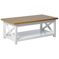 COUCHTISCH in Holzwerkstoff 110/57/42 cm  - Eichefarben/Weiß, LIFESTYLE, Holzwerkstoff (110/57/42cm)