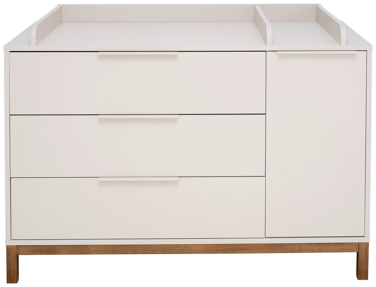 WICKELKOMMODE Matteo  - Kaschmir/Nussbaumfarben, Basics, Holz/Holzwerkstoff (139/91-99/45-77cm) - Jimmylee