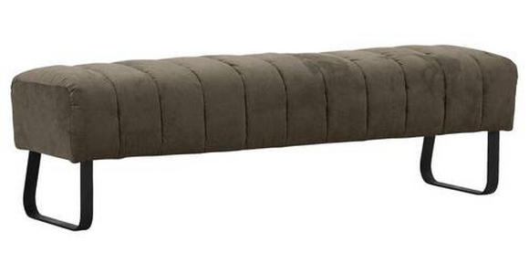 SITZBANK LAILA - Dunkelbraun/Schwarz, Design, Textil/Metall (150/52/53cm) - Novel