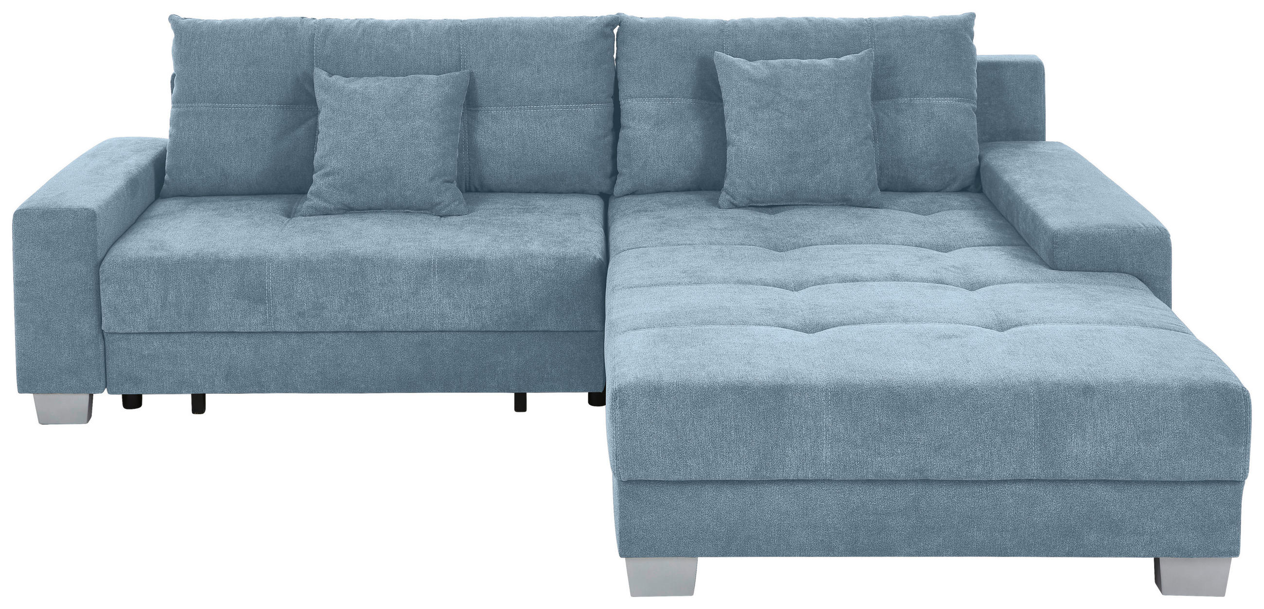 HÖRNSOFFA i flatväv blå  - silver/blå, Klassisk, trä/textil (273/192cm) - MID.YOU