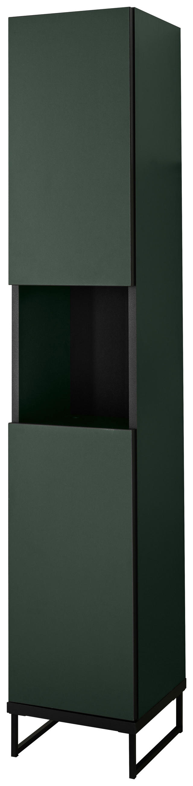 HOCHSCHRANK 30/162/31 cm  - Schwarz/Grün, Basics, Holzwerkstoff/Metall (30/162/31cm) - MID.YOU