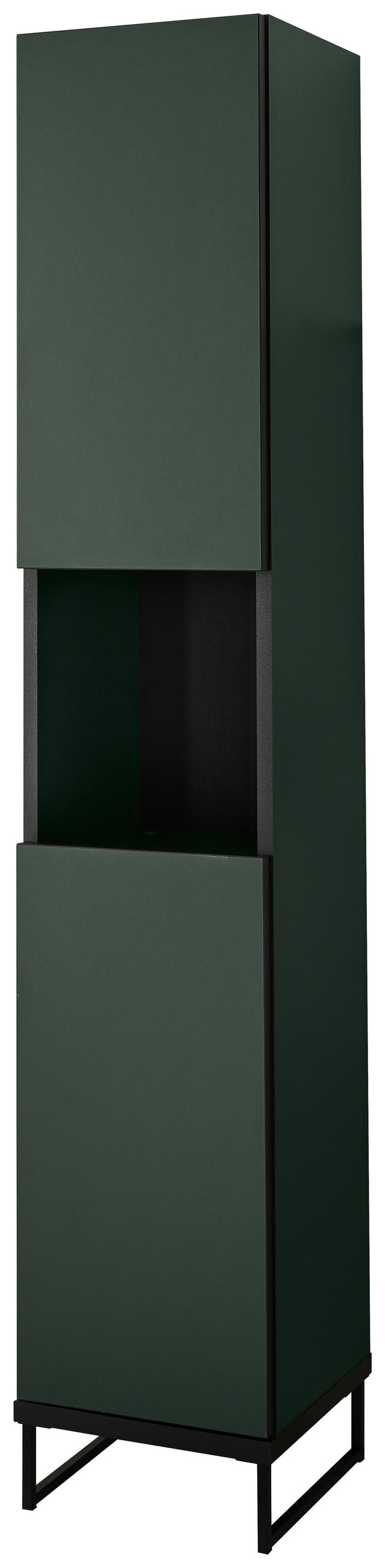 HOCHSCHRANK 30/162/31 cm  - Schwarz/Grün, Basics, Holzwerkstoff/Metall (30/162/31cm) - MID.YOU