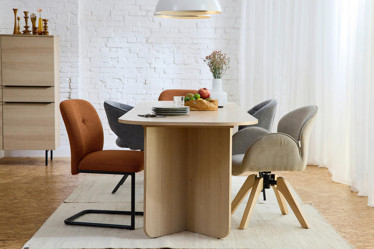 ESSTISCH bootsförmig Hellbraun  - Hellbraun, Natur, Holzwerkstoff (180/90/76cm) - Tom Tailor