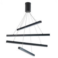 LED-HÄNGELEUCHTE 50/95 cm  - Schwarz, Design, Metall (50/95cm)