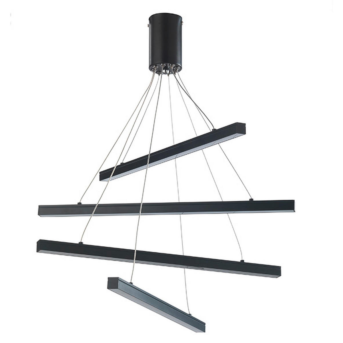 LED-HÄNGELEUCHTE 50/95 cm  - Schwarz, Design, Metall (50/95cm)