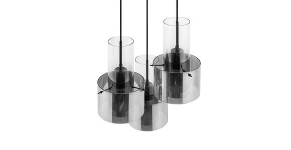 HÄNGELEUCHTE  33/150 cm    - Dunkelgrau, Design, Glas/Metall (33/150cm) - Dieter Knoll