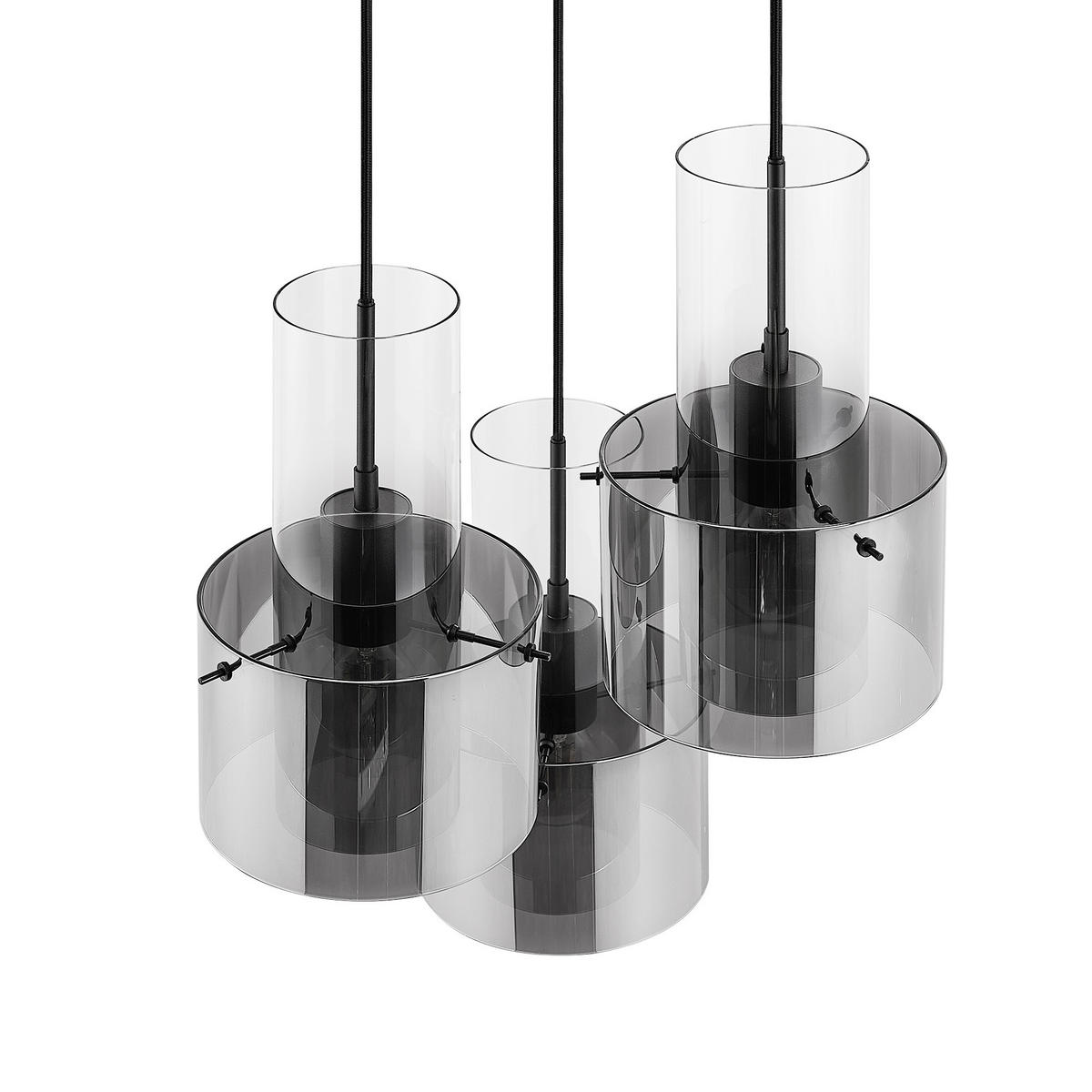 HÄNGELEUCHTE 33/150 cm  - Dunkelgrau, Design, Glas/Metall (33/150cm) - Dieter Knoll