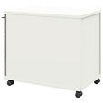 ROLLCONTAINER Graphitfarben, Weiß  - Graphitfarben/Weiß, Design, Holzwerkstoff/Kunststoff (42,7/54,4/60cm) - Moderano