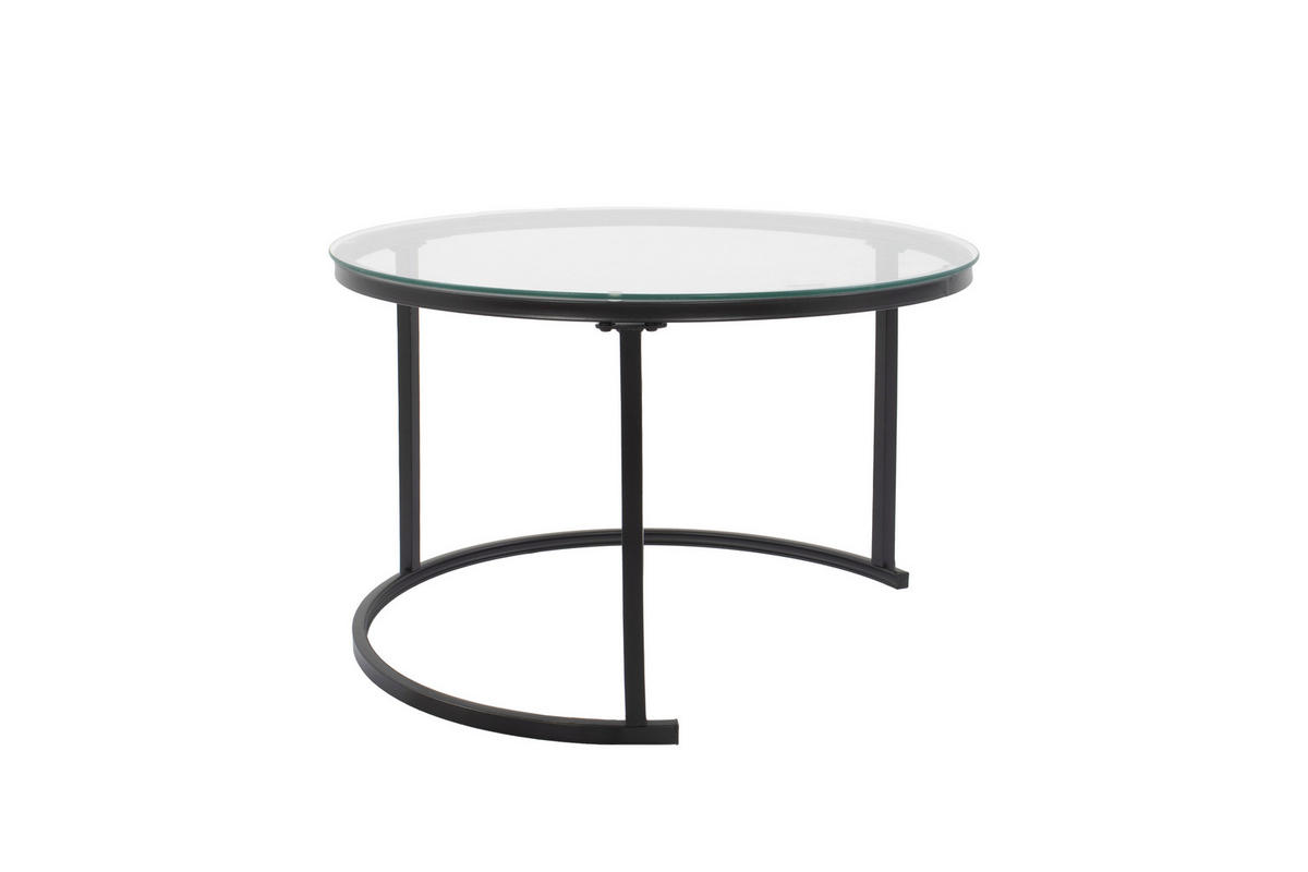 SET KLUB STOLIĆA višebojno, crna, bijela, prozirno  metal, staklo  - bijela/višebojno, Design, staklo/metal (50-70/50-70/38-45cm) - MID.YOU