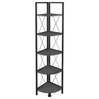 HÖRNHYLLA i 34/160/34 cm antracit, svart  - svart/antracit, Design, metall/trämaterial (34/160/34cm) - MID.YOU