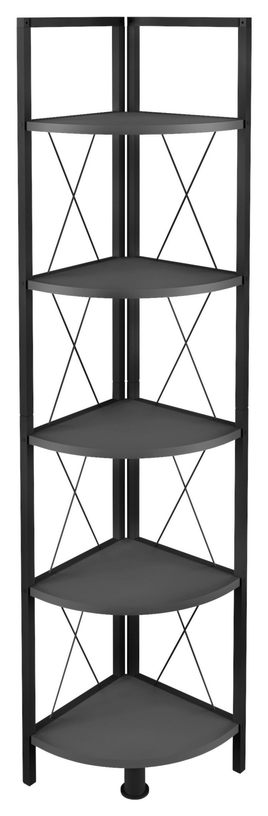 HÖRNHYLLA i 34/160/34 cm antracit, svart  - svart/antracit, Design, metall/trämaterial (34/160/34cm) - MID.YOU