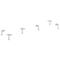 FUßSET Silberfarben  - Silberfarben, Design, Metall (10,5/13/10,5cm) - Xora