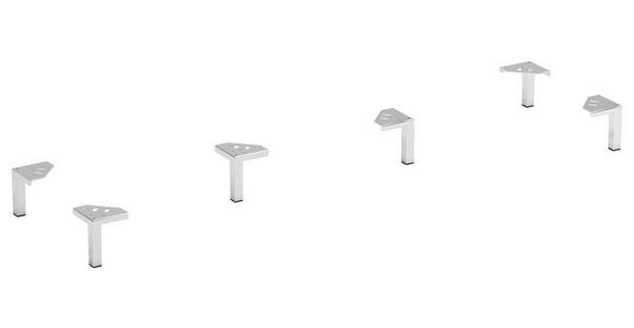 FUßSET Silberfarben  - Silberfarben, Design, Metall (10,5/13/10,5cm) - Xora