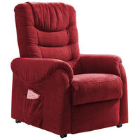 FERNSEHSESSEL in Struktur Rot  - Dunkelgrün/Rot, Design, Kunststoff/Textil (76/106/94cm) - Livetastic