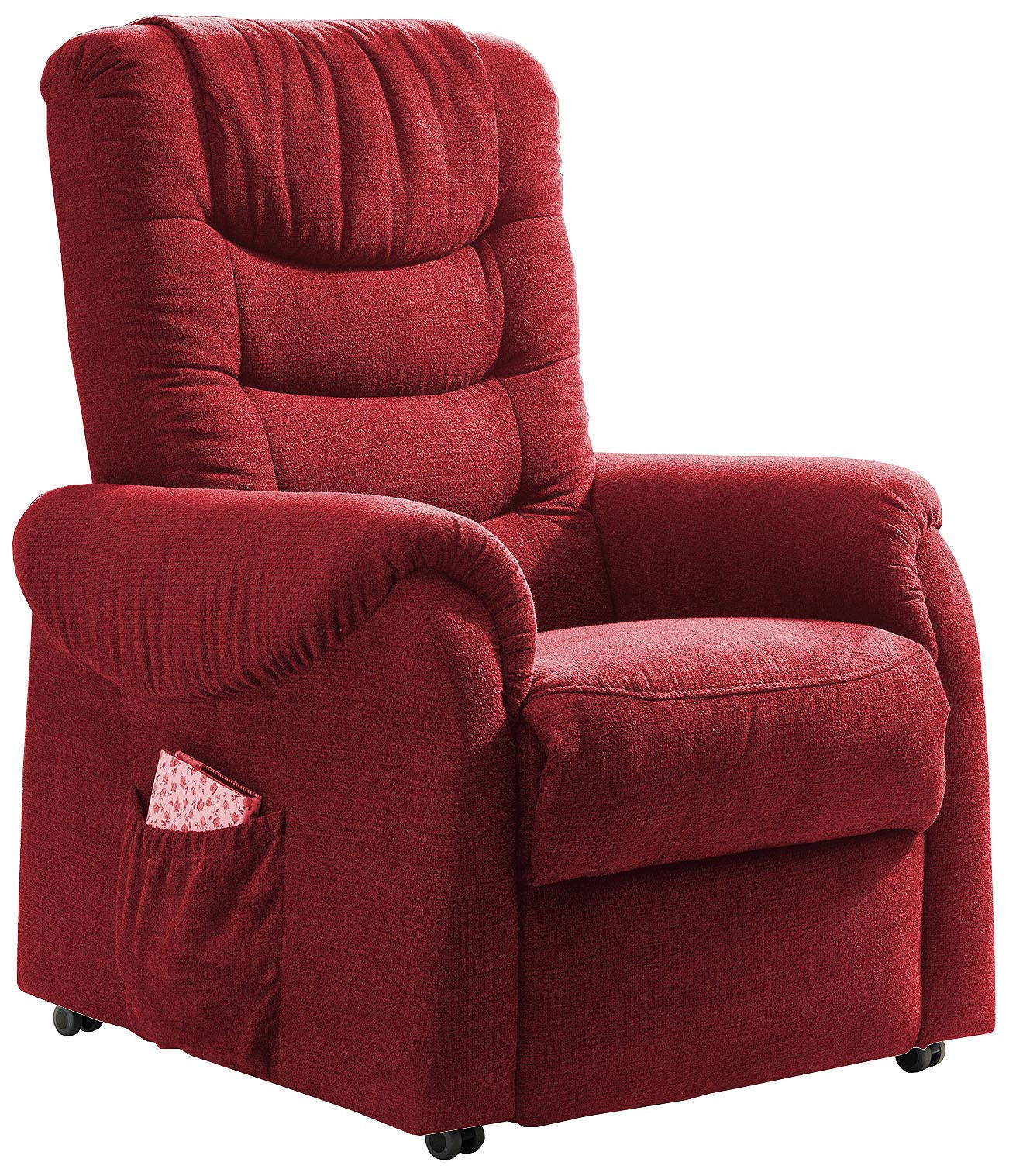 Fernsehsessel Nino Rot B: 76 cm