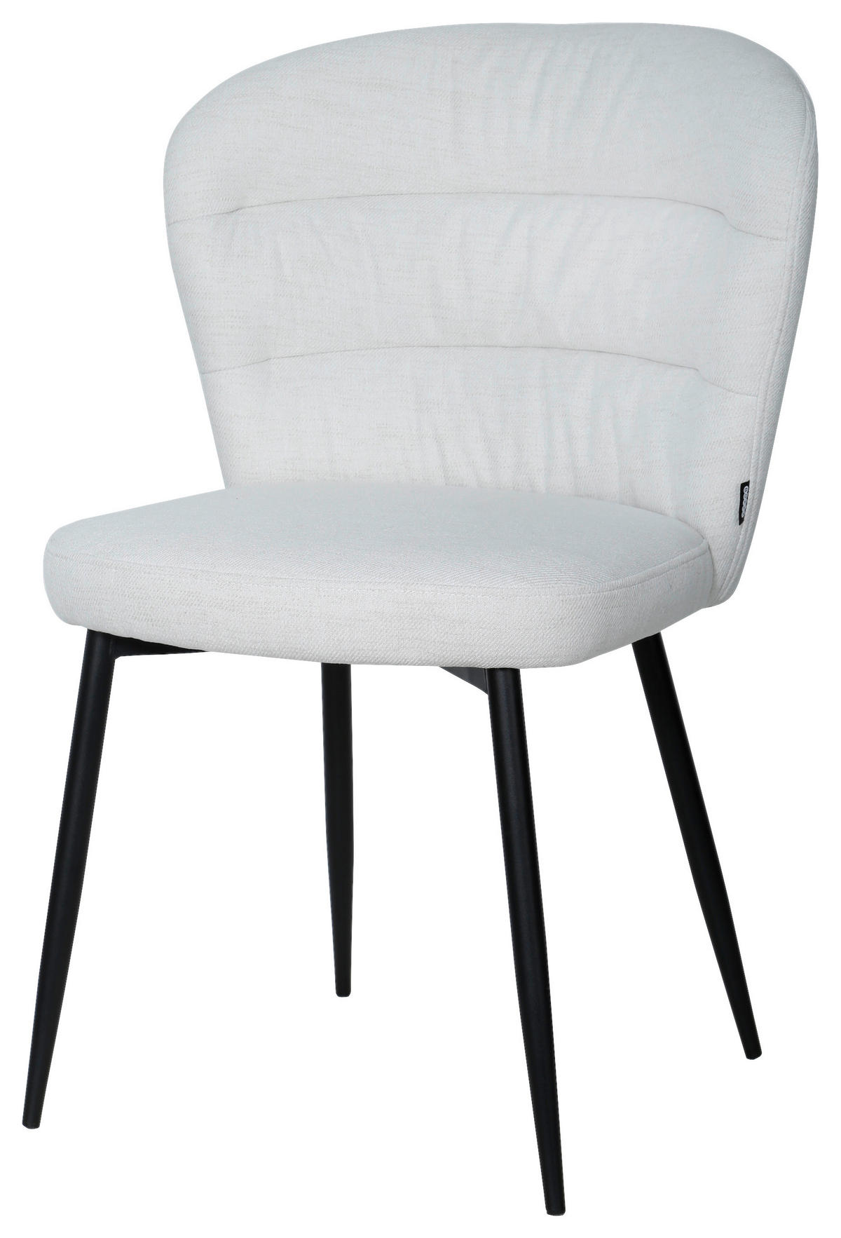 STUHL Leinenoptik Schwarz, Weiß  - Schwarz/Weiß, Design, Textil/Metall (57/84,5/61,5cm) - Boxxx