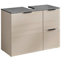 WASCHBECKENUNTERSCHRANK 80/60/35 cm  - Kaschmir/Anthrazit, LIFESTYLE, Glas/Holzwerkstoff (80/60/35cm) - home24