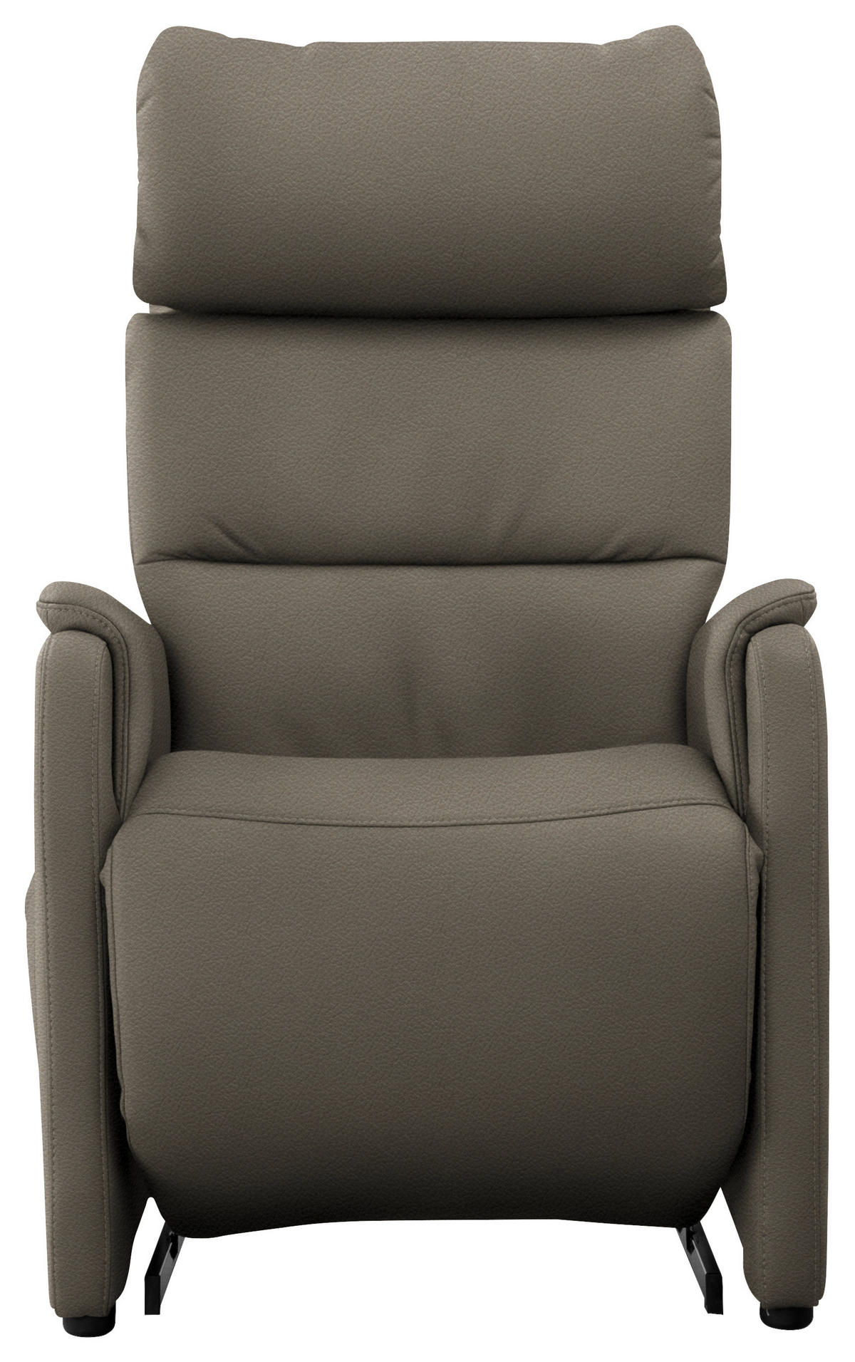 FERNSEHSESSEL in Graubraun  - Graubraun/Schwarz, KONVENTIONELL, Leder/Kunststoff (69/109/83cm) - Cantus