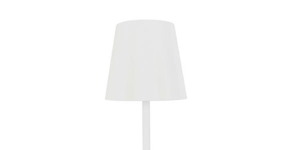 AKKU-STEHLEUCHTE 22/130 cm - Weiß, Design, Kunststoff/Metall (22/130cm) - Novel