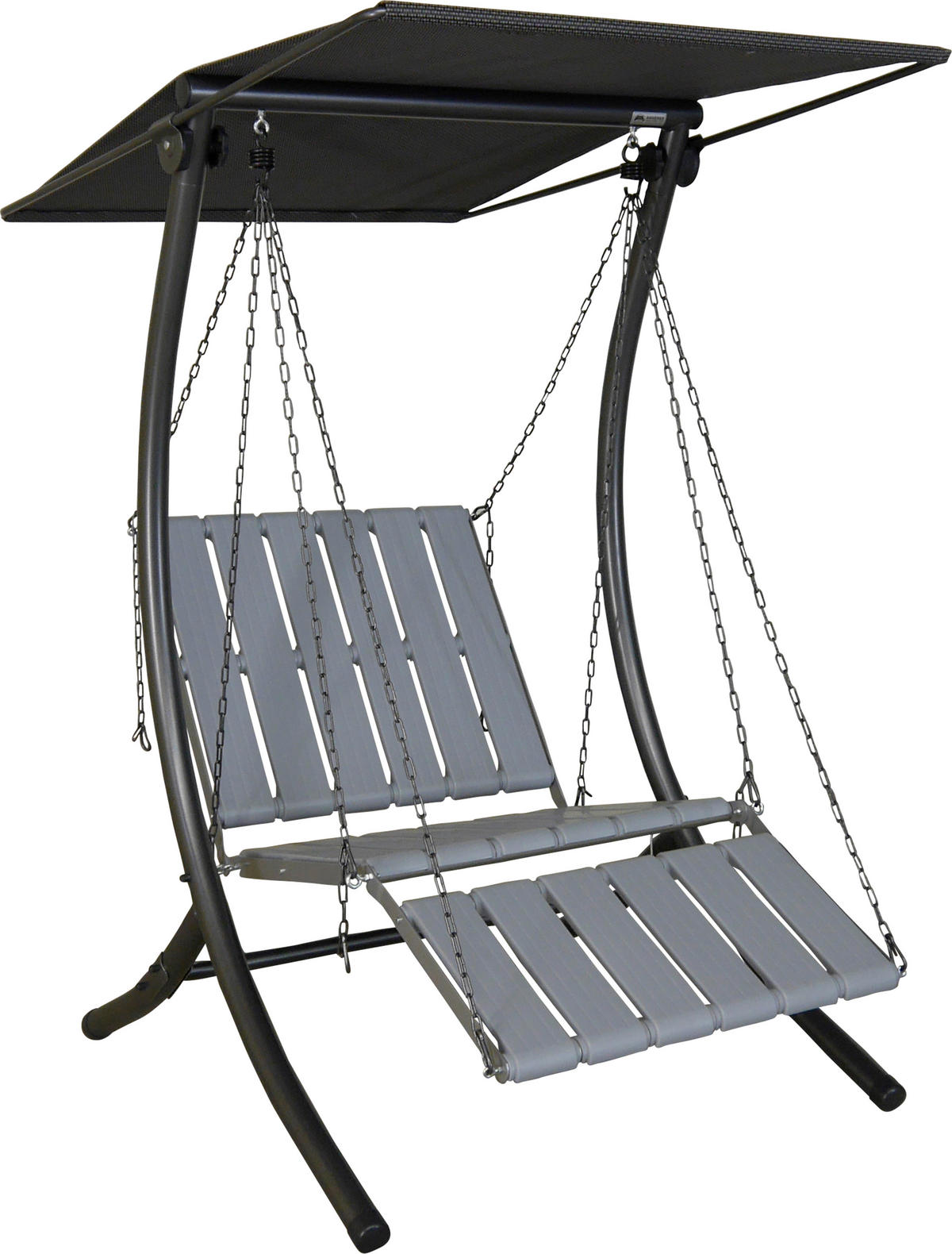 HOLLYWOODSCHAUKEL 100/160/145 cm  - Dunkelgrau/Anthrazit, Basics, Kunststoff/Textil (100/160/145cm) - Boxxx