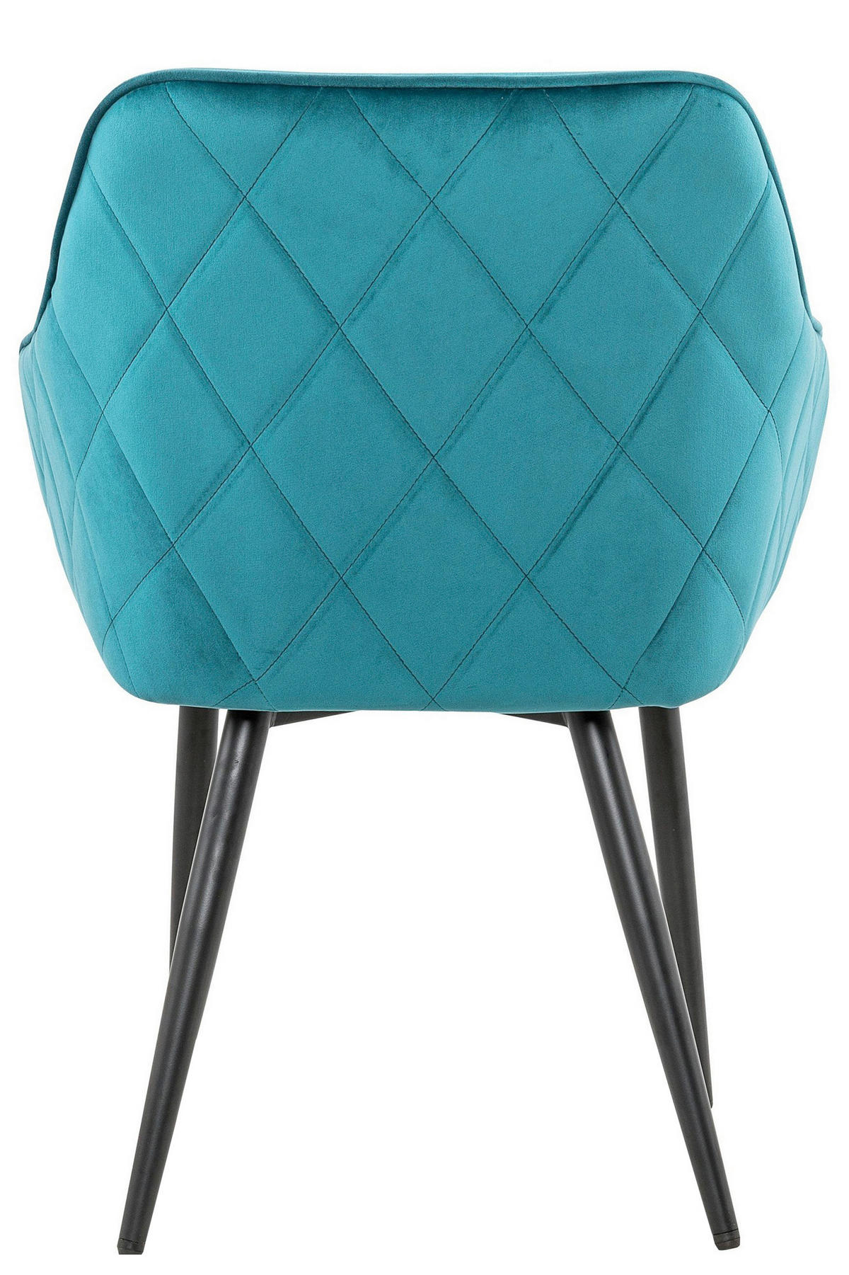 ARMLEHNSTUHL  in Samt  - Türkis/Schwarz, MODERN, Textil/Metall (61/85/60cm) - Livetastic