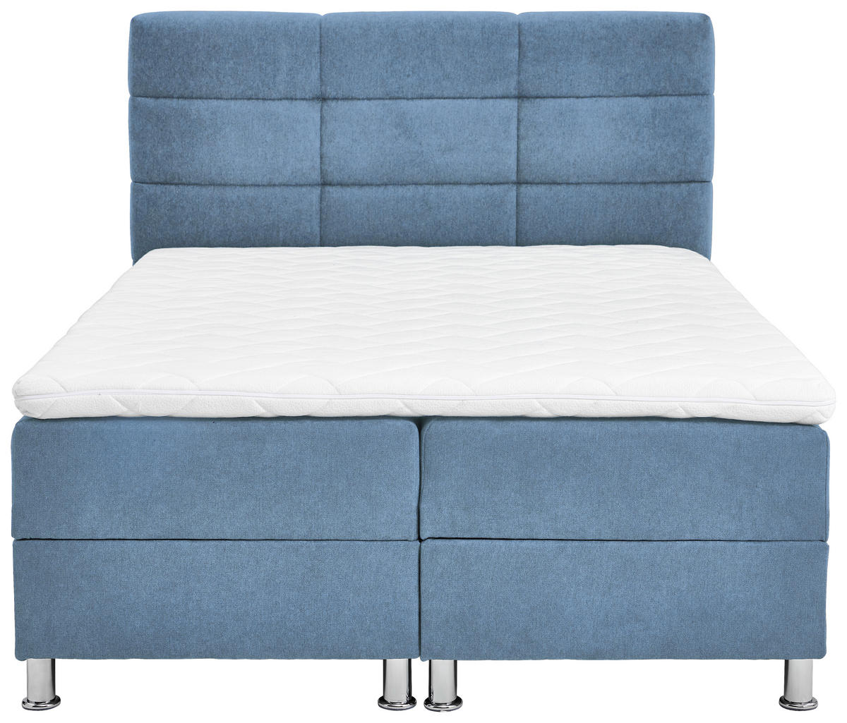 BOXBETT 140/200 cm  in Blau  - Chromfarben/Blau, Konventionell, Textil/Metall (140/200cm) - Carryhome