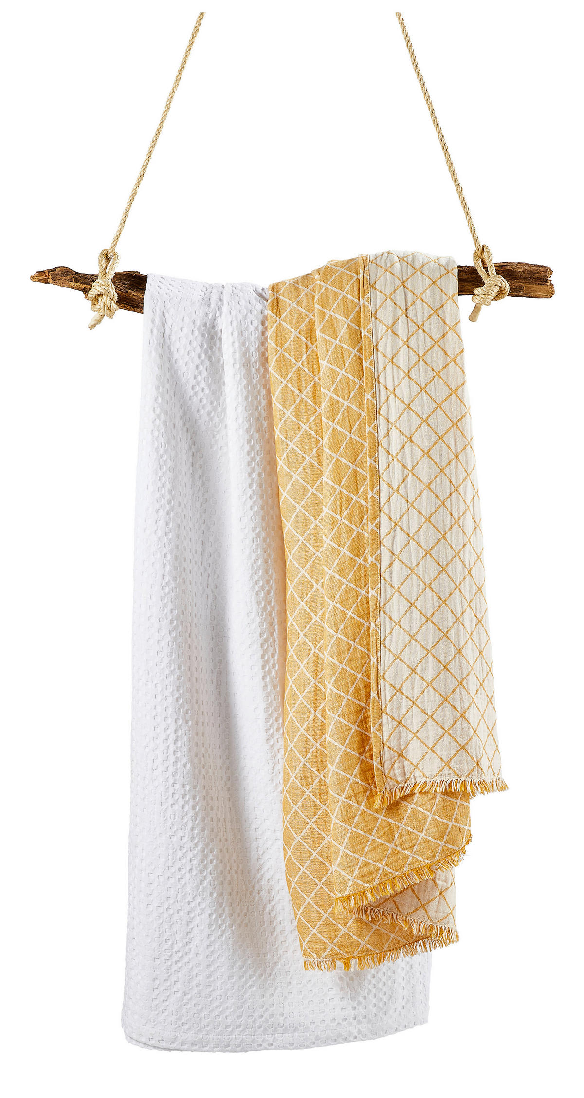 WOHNDECKE Musa 150/200 cm  - Gelb/Naturfarben, KONVENTIONELL, Textil (150/200cm) - Ambiente