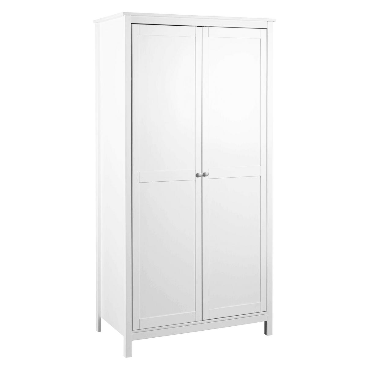 ORMAR ZA ODJEĆU bijela   - bijela/srebrne boje, Moderno, metal/drvo (106/210/60cm)