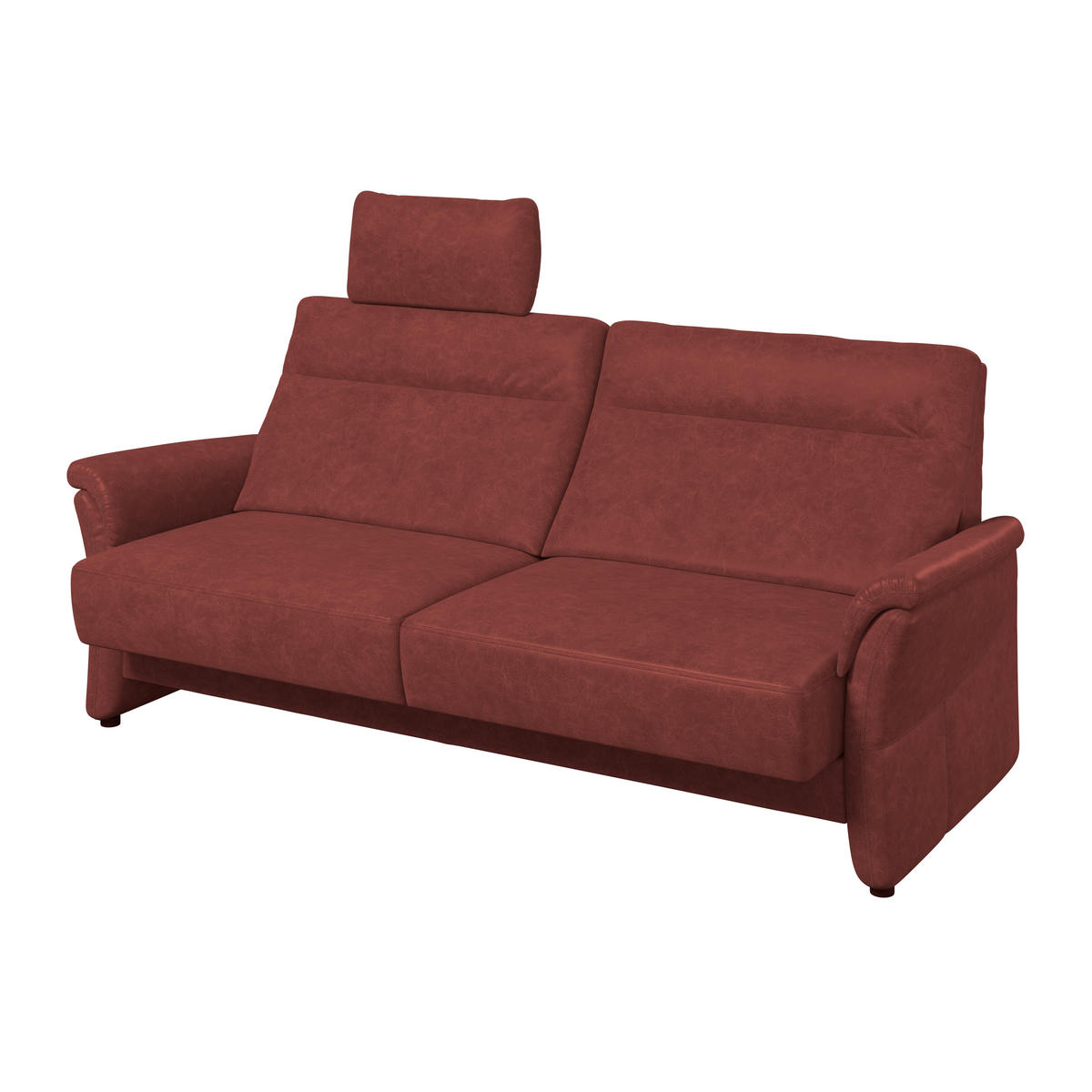 3,5-SITZER - Rotbraun/Schwarz, Konventionell, Kunststoff/Textil (205/98/91cm) - Elegando