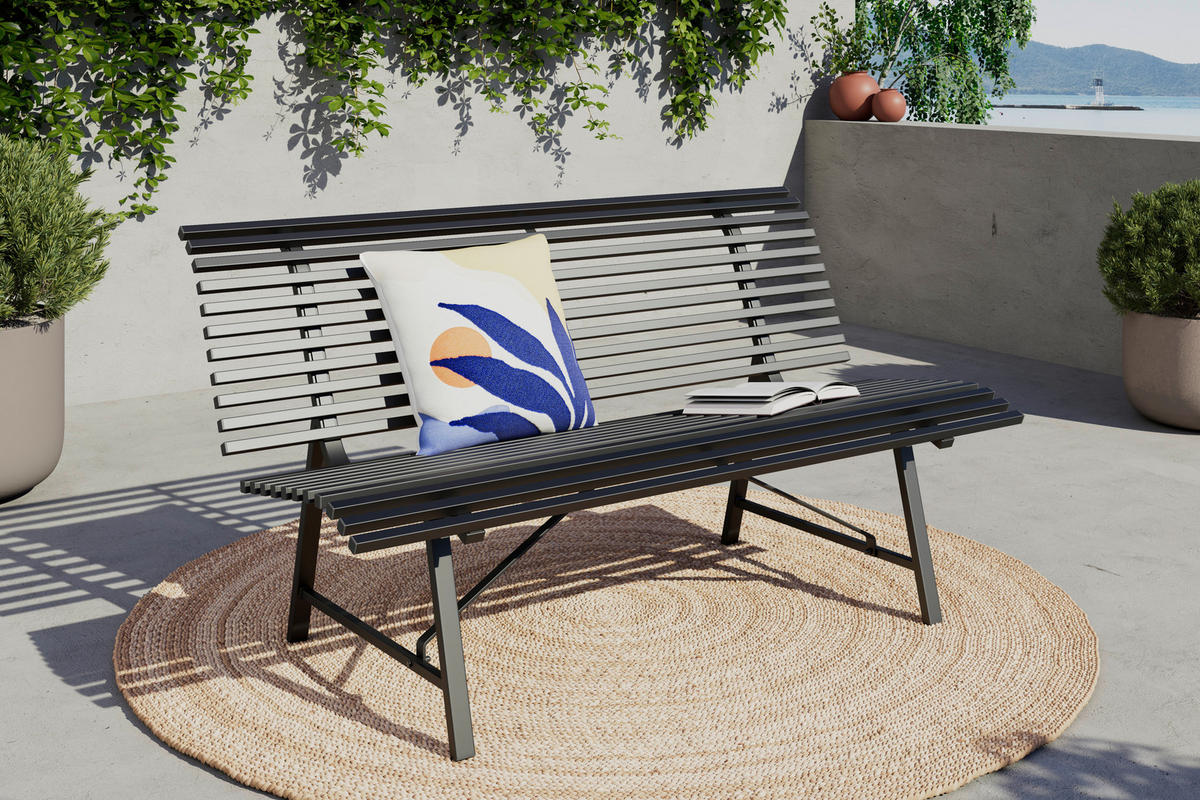 KERTI PAD antracit  - antracit, Basics, fém (150/81/70cm) - Ambia Garden