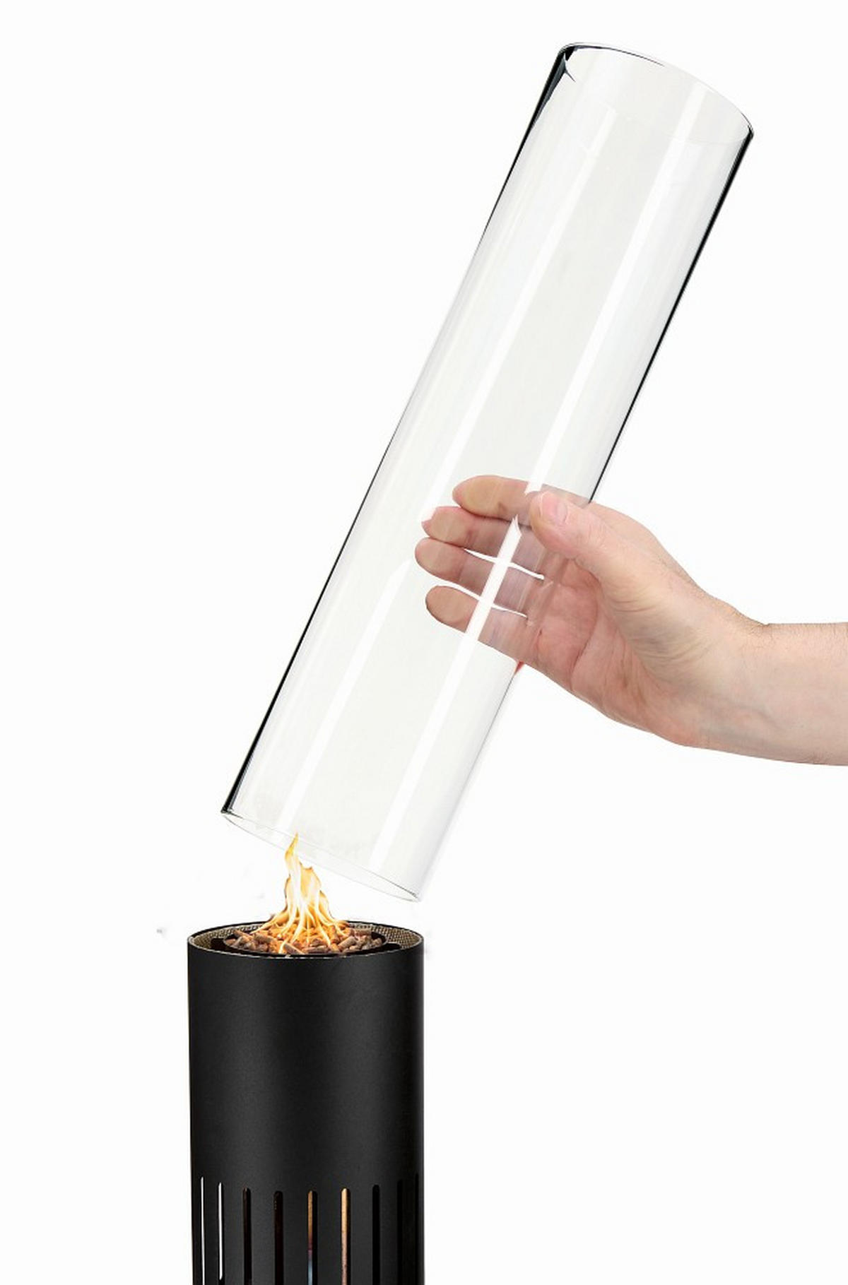 FEUERSTELLE  - Schwarz, Basics, Glas/Metall (10,8/53cm) - Landmann
