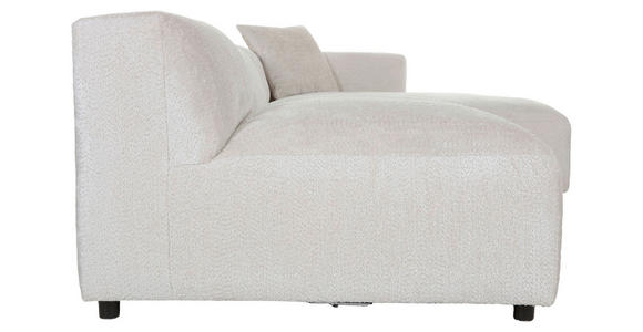 ECKSOFA Creme Chenille - Creme/Schwarz, MODERN, Kunststoff/Textil (337/178cm) - Carryhome