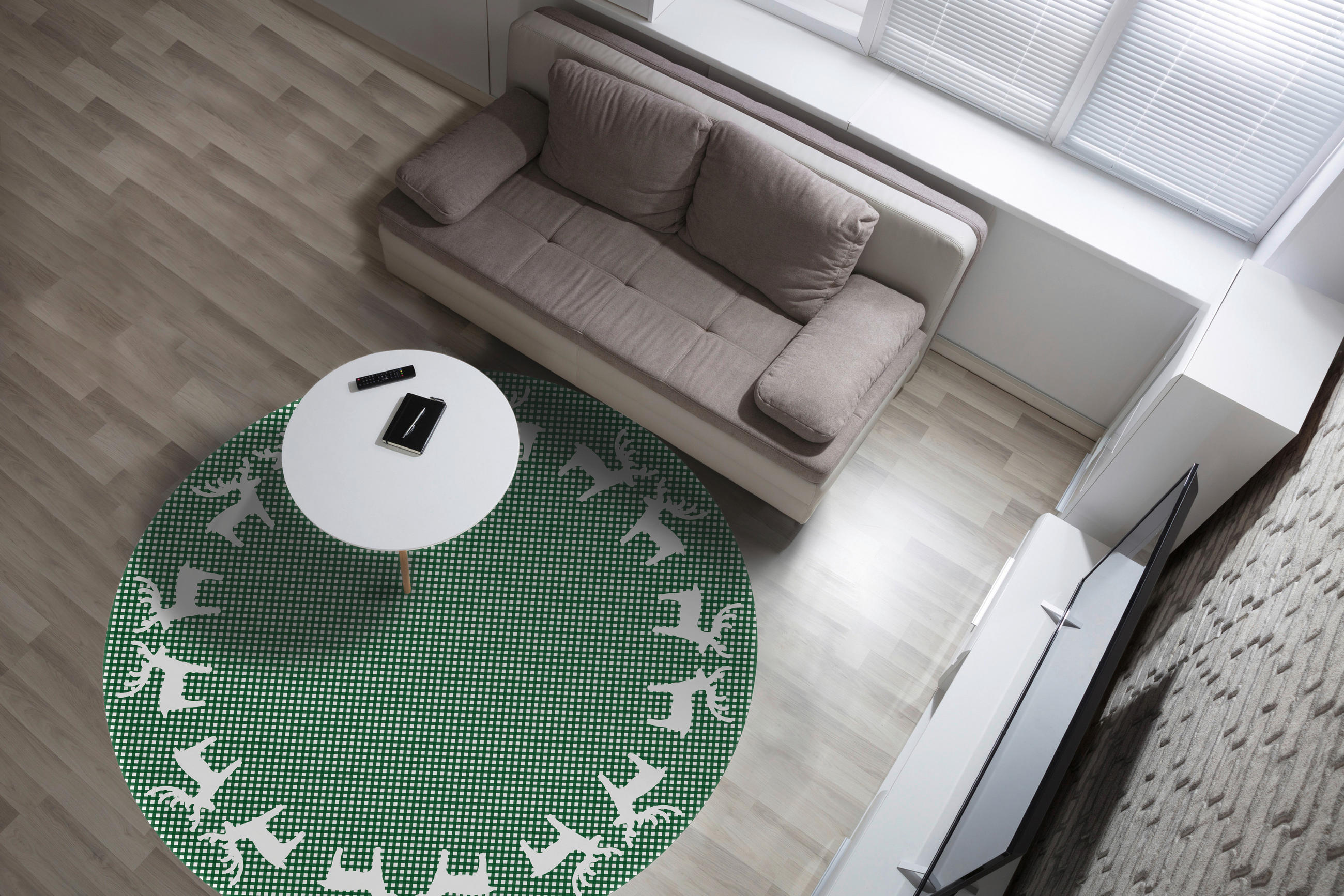 OUTDOORTEPPICH 100 cm  - Grün, Design, Kunststoff (100cm)